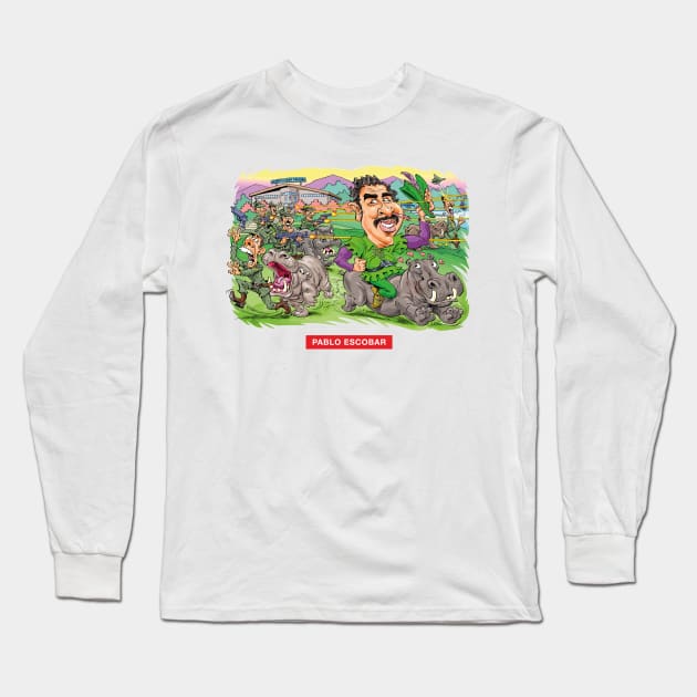 Pablo Escobar Long Sleeve T-Shirt by PLAYDIGITAL2020